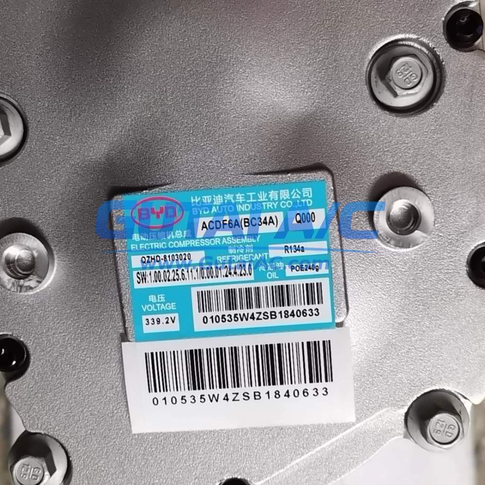 Brand-New OE Fangchengbao Ti 7 339.2V A/C Compressor QZHD-8103020