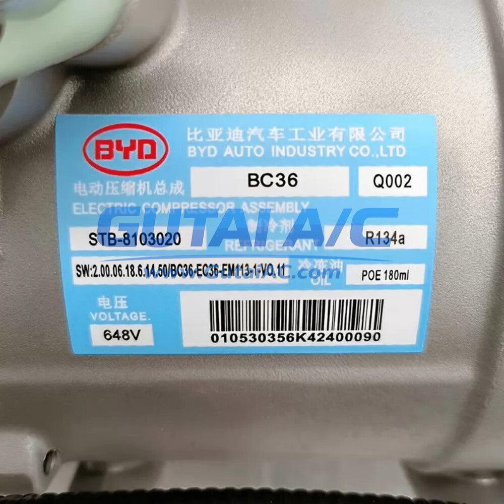 Brand-New OE BYD Tang DM 648V A/C Compressor STB-8103020