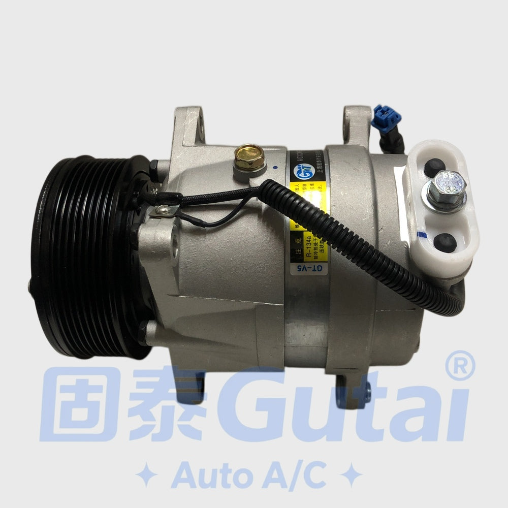 Brand-New Gutai A/C Compressor for Shacman Delong, Side Outlet Type